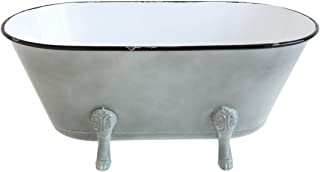 Photo 1 of Creative Co-Op Decorative Metal Bathtub Container with Feet (SCRATCHES AND CHIPPING ON EDGES OF ITEM)
