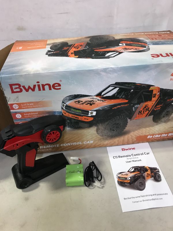 Photo 5 of Bwine C11 RC Truck, 1:10 Scale Amphibious Monster Truck, 4WD Waterproof RC Cars for Boys Age 8-12, 2 Batteries for 40+ Min Play, Gifts for Kid and Adults
