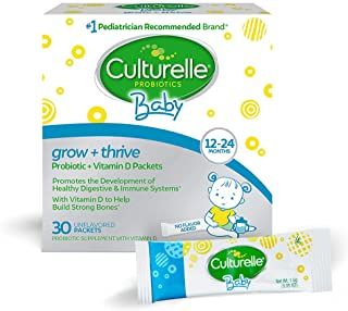 Photo 1 of Culturelle Baby Grow + Thrive Probiotics + Vitamin D Packets, Supplements Good Bacteria Found in Breast Milk, Helps Promote a Healthy Immune System & Digestive System*, Gluten Free & Non-GMO, 30 Count
EXP MAY 2022