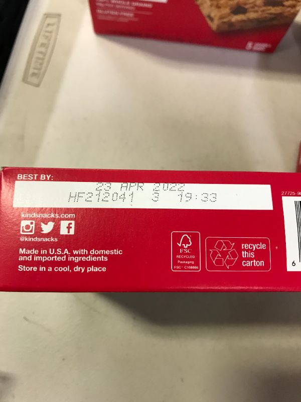 Photo 1 of Bars Dark Chocolate Chunk 4 BOXES EXP APRIL 2022