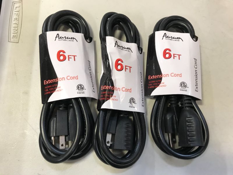 Photo 1 of 3 PACK 6FT ELECTRIC CORD