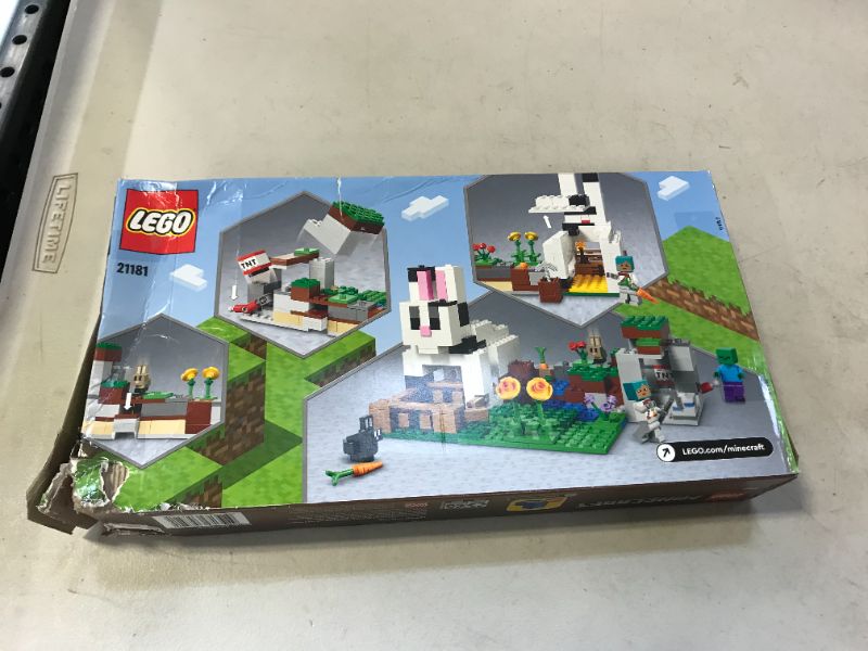 Photo 3 of LEGO Minecraft The Rabbit Ranch 21181 Building Kit; Toy Bunny House Playset; Gift for Kids and Players Aged 8+ (340 Pieces) MAJOR DAMAGE TO PACKAGING
