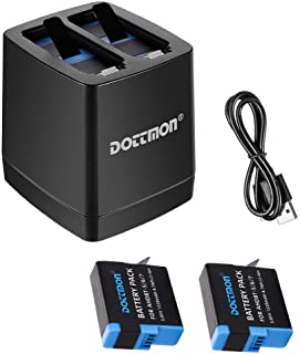 Photo 1 of DOTTMON 2-Pack Gopro Battery for Hero 5/6/7 & Dual Battery Charger for Gopro Hero 5 Black, Hero 6 Black, Hero 7 Black(Not for Hero 8/9)
