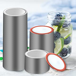 Photo 1 of 200 PCS Regular Mouth Canning Lids for Ball Mason Jars, 70MM Mason Jar Canning Lids Leak Proof, Reusable and Secure Canning Jar Caps with Silicone Seals, Silver
