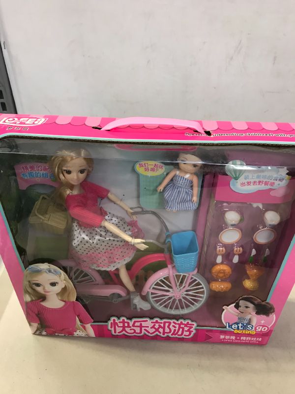 Photo 1 of Lophia exquisite doll happy outing bicycle fashion designer girl play house 