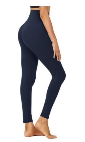 Photo 1 of HIGHDAYS High Waisted Leggings for Women - Soft Opaque Slim Printed Pants for Running Cycling Yoga Navy Blue ONE SIZE