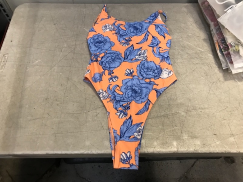 Photo 1 of CUPSHE Women's Blue/Orange Swimsuit (S)