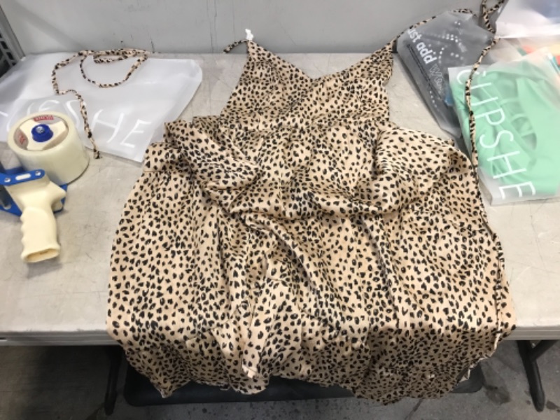 Photo 1 of CUPSHE Women's Cheetah Print Dress (S)