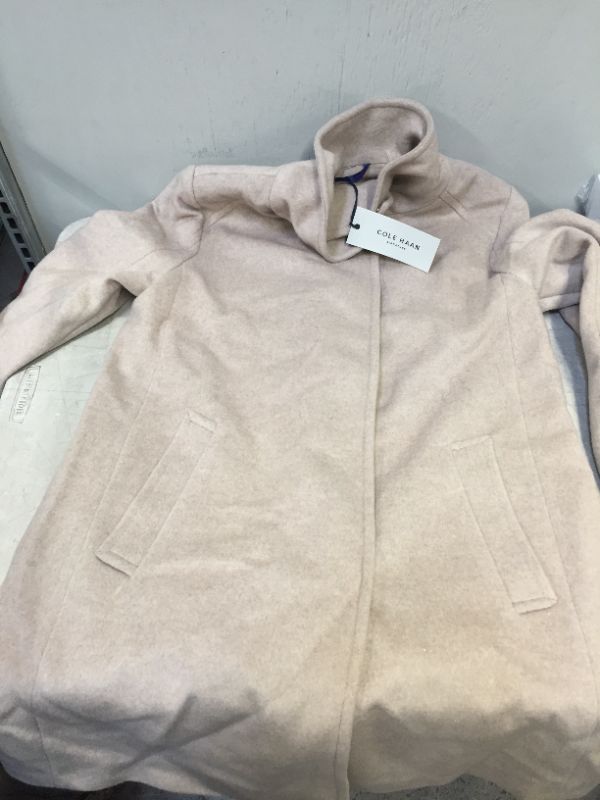 Photo 2 of Cole Haan Double Breasted Wool Overcoat - Bone
size 8