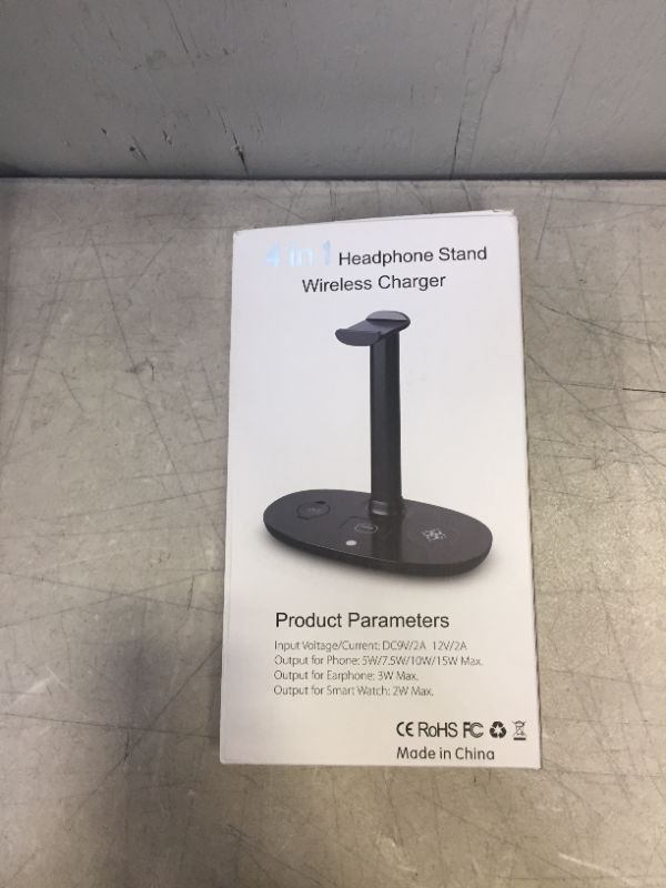 Photo 2 of 4 in 1 wireless charger stand (missing cable) (unable to test)(