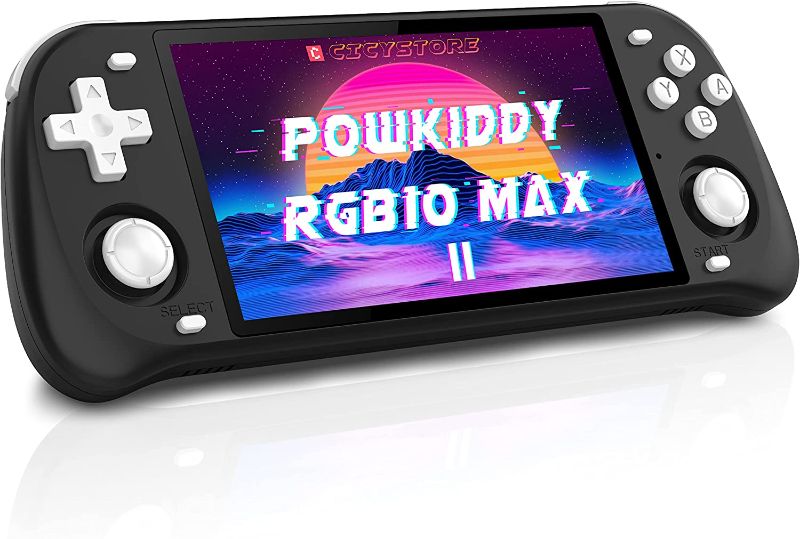 Photo 1 of Powkiddy RGB10 MAX 2 Video Game Console, CICYSTORE Handheld Game Console Handheld Game Systems 30000 Games, Retro Game Console with Built in Games 128G, 5 Inches Retroid IPS Screen WiFi
