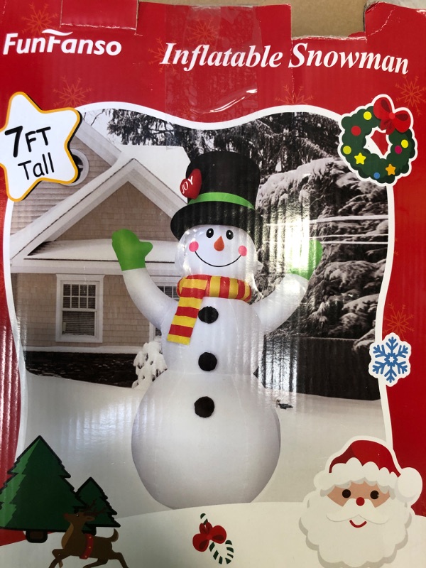 Photo 1 of 7ft tall inflatable snowman 