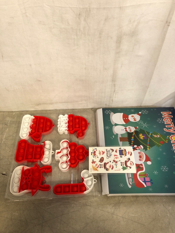 Photo 1 of DUOPI Christmas Pop Bubble Fidget Toy Set Santa Claus Toy Christmas Tree Christmas Hat Toy Autism Stress Reliever Silicone Squeeze Pop Toy Push Pop Sensory for Adult Children Kids Girls Boys.
