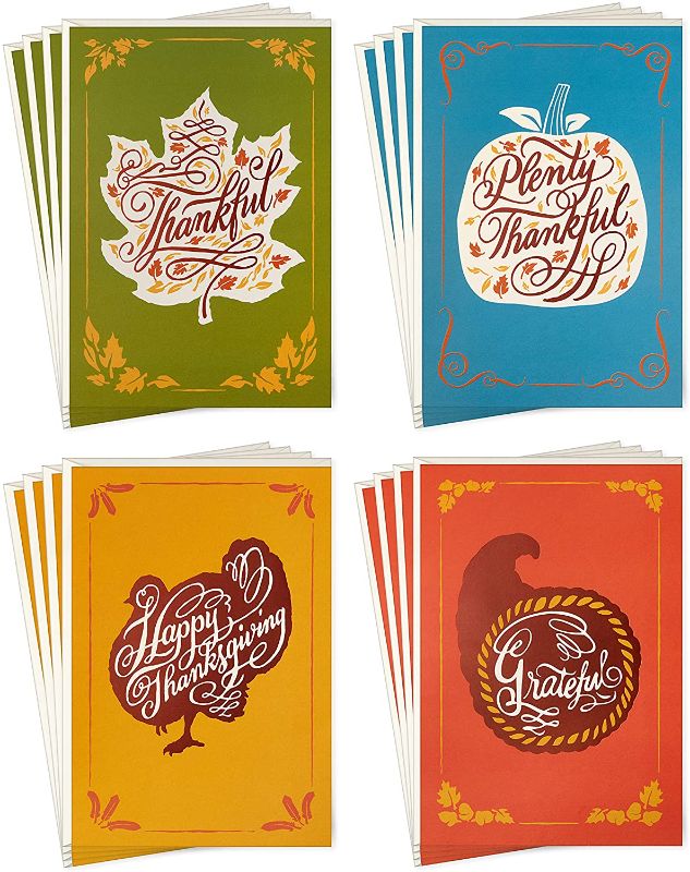 Photo 1 of Hallmark Thanksgiving Cards Assortment, Rustic Thanks (16 Assorted Cards with Envelopes)(2)