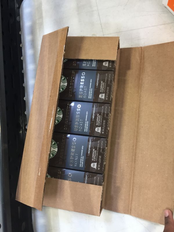 Photo 2 of Starbucks by Nespresso, Espresso Dark Roast (50-count single serve capsules, compatible with Nespresso Original Line System) EXP 3/22