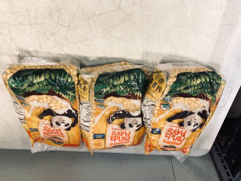 Photo 2 of Panda Puffs Organic Peanut Butter Cereal, 1.54 Lbs. Earth Friendly Package (Pack of 3), Gluten Free, Non-GMO, EnviroKidz by Nature's Path EXP 1/22