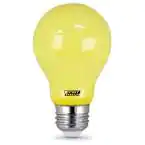Photo 1 of 60-Watt Equivalent A19 5-Watt Medium E26 Base Non-Dimmable Yellow Colored Bug LED Light Bulb (2)