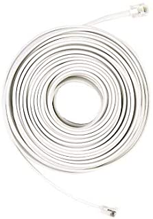 Photo 1 of 50 ft. Telephone Line Cord - White-CE Tech-50FT LINE Cord 4C WH