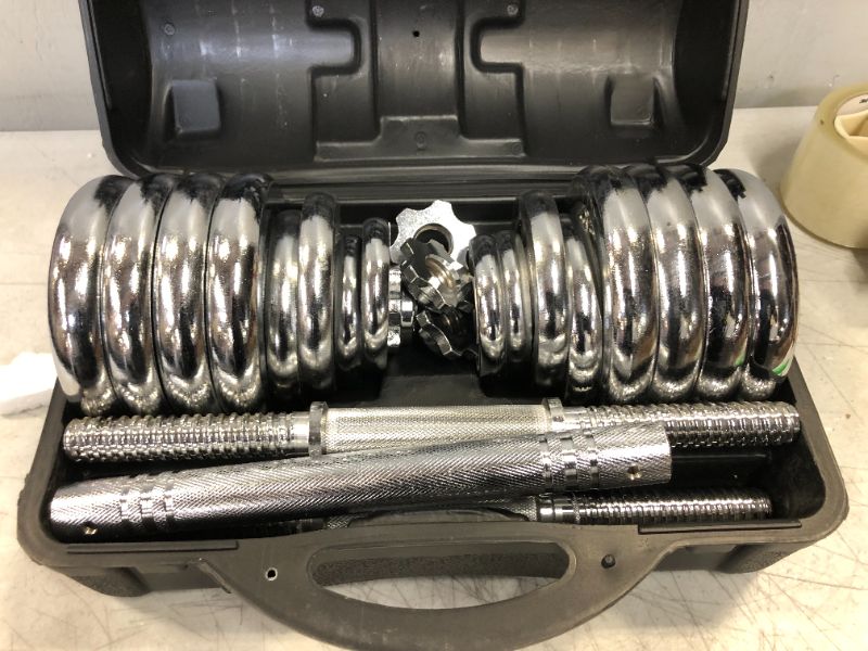 Photo 1 of 30 KG CHROME DUMBELL SET