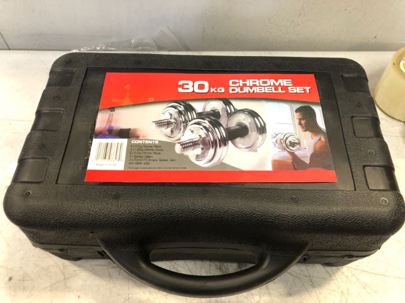 Photo 1 of 30 KG CHROME DUMBELL SET