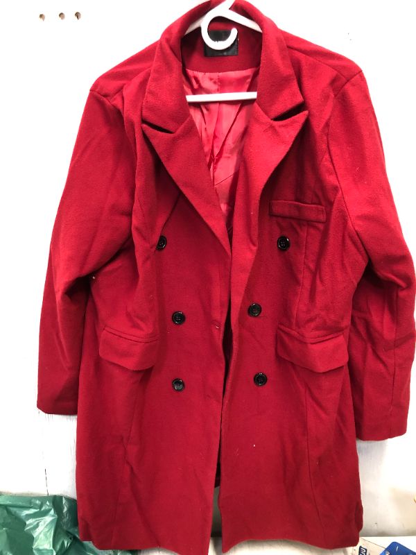 Photo 1 of WOMENS RED COAT JACKET MEDIUM-LARGE