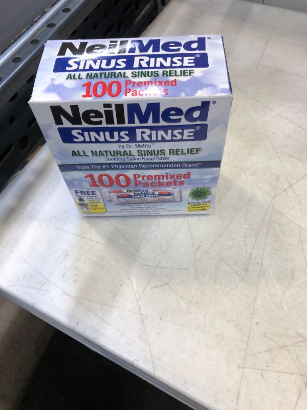 Photo 1 of NeilMed Sinus Rinse All Natural Relief Premixed Refill Packets 100 Count (Pack of 1)