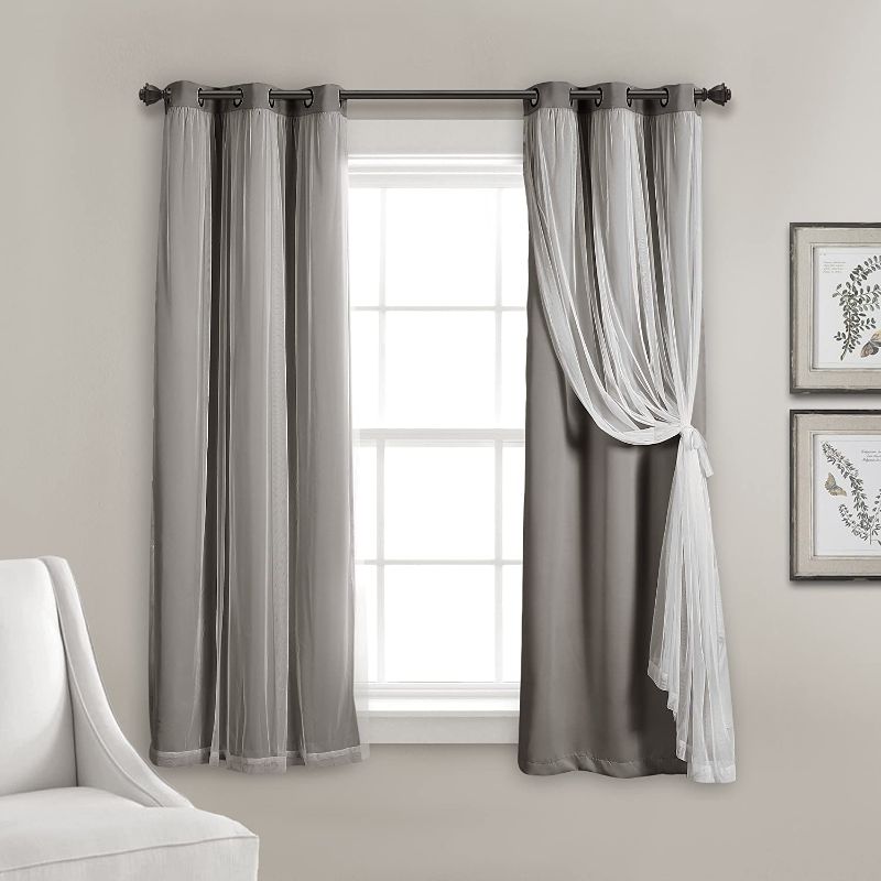 Photo 2 of 2(2-pack Sheer Window Curtains) 38X84