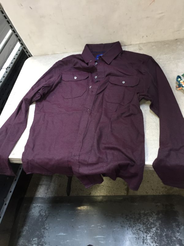 Photo 2 of APT 9 Men's Modern-Fit Spread Collar Luxury Dress Shirt PURPLE SIZE LARGE 