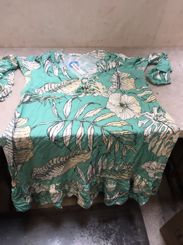 Photo 1 of FLORAL DRESS BLUE/ GREEN LARGE 