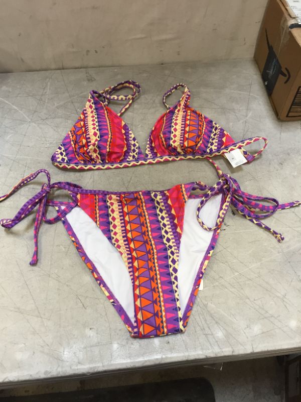 Photo 2 of CUPSHE MEDIUM Boho Print Triangle Bikini