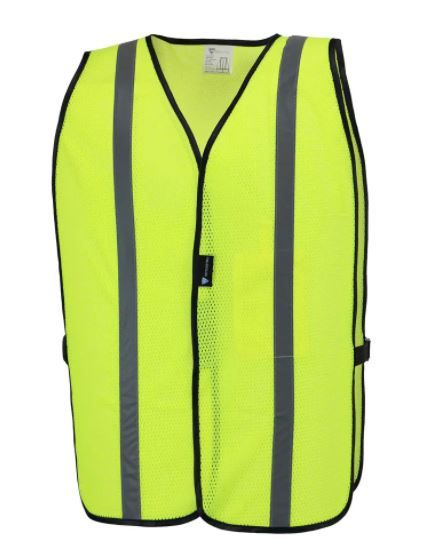 Photo 1 of MAXIMUM SAFETY 48 in. Hi-Vis Yellow Mesh Safety Vest