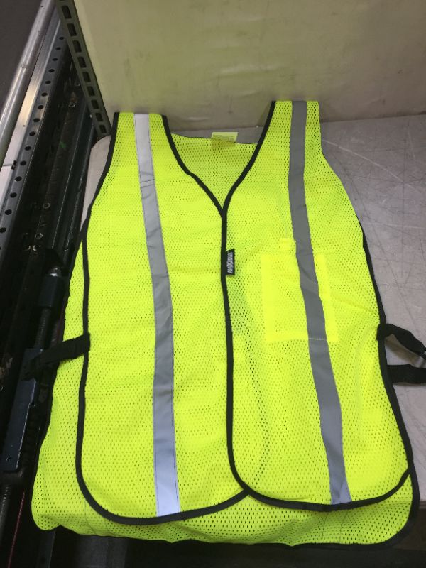 Photo 2 of MAXIMUM SAFETY 48 in. Hi-Vis Yellow Mesh Safety Vest