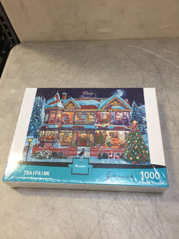 Photo 2 of Jigsaw Puzzles for Adults, 1000 Piece Puzzles, 30''×20'' Large Size Carnival Christmas Eve Large Puzzle Game Artwork, Educational Intellectual Decompressing Fun Game for Kids and Adults factory sealed 