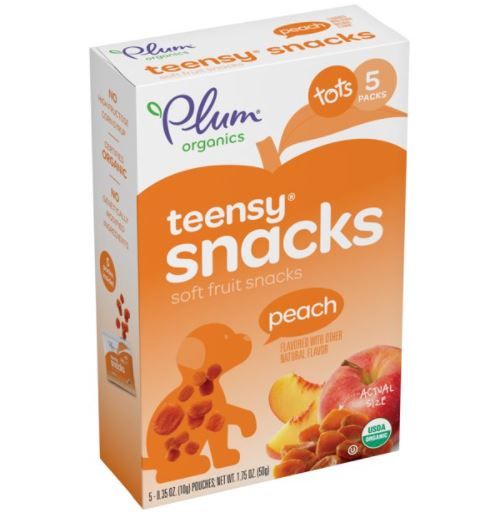 Photo 1 of Plum Organics Teensy Snacks Soft Fruit Snacks for Toddlers: Peach - 5 Ct - 6 PACK
BEST BY JUN - 16 -22