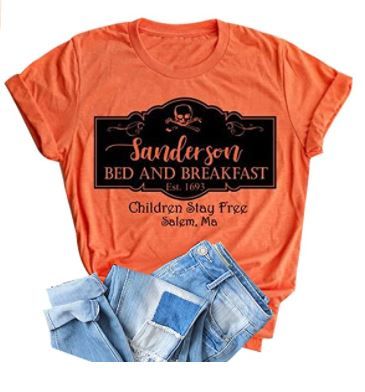 Photo 1 of HRIUYI Sanderson Bed and Breakfast Shirt Women Halloween Hocus Pocus Blouse Tops Tee - SIZE MEDIUM 