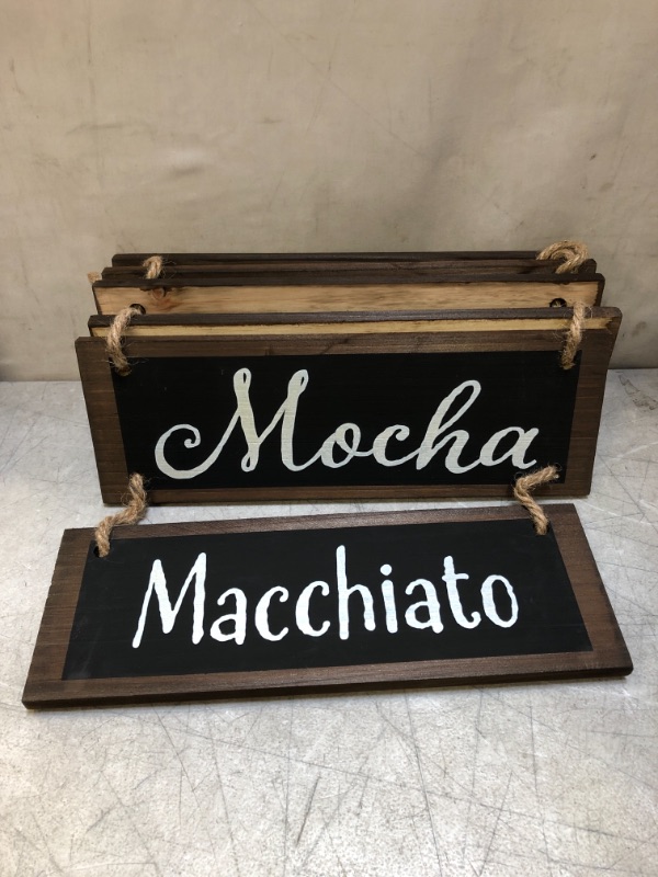 Photo 2 of Coffee Bar Sign-Farmhouse Dining Room Wall Decor-Coffee Signs Decor-Wall mounted Decoration set Design on the-Wall Art Decorations-Wall Decor Farmhouse-Signs for House-Blessed Signs for Home Decor
