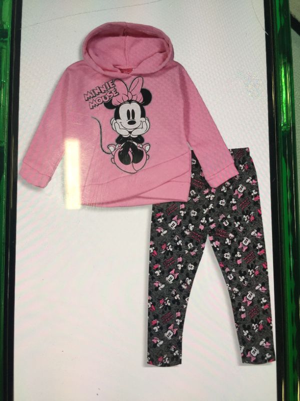 Photo 1 of DISNEY MINNIE MOUSE PULLOVER FLEECE HOODIE AND LEGGINGS 
SIZE 6-6X