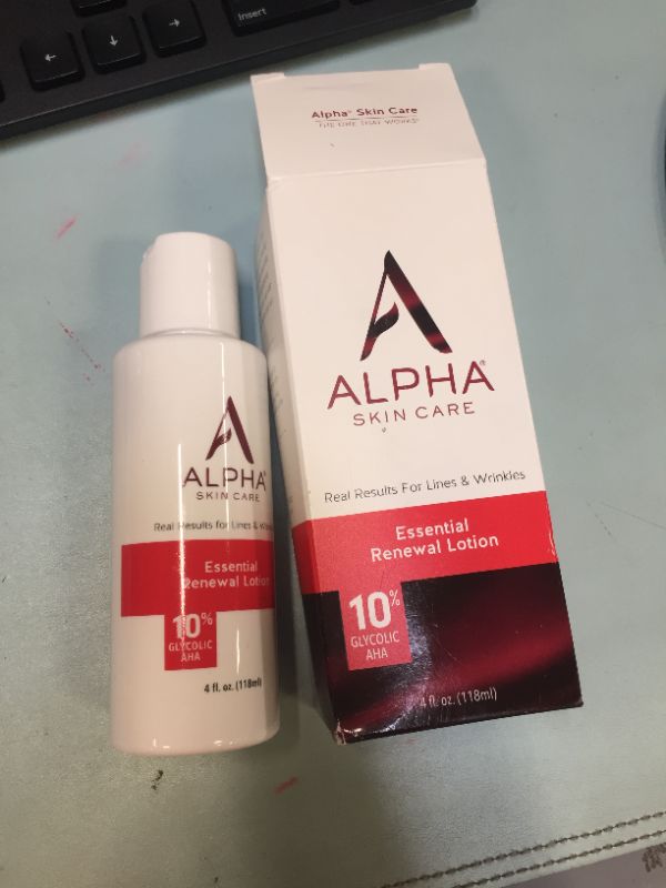 Photo 2 of Alpha Skin Care Essential Renewal Lotion | Anti-Aging Formula | 10% Glycolic Alpha Hydroxy Acid (AHA) | Reduces the Appearance of Lines & Wrinkles | For Normal to Dry Skin | 4 Oz