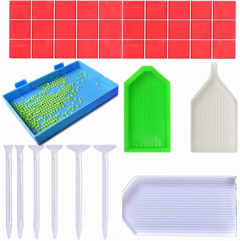 Photo 1 of Adult or Children Diamond Painting Tool Kit, A Total of 40PCS Diamond Embroidery Accessoriesand Storage Box Set
