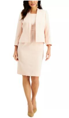 Photo 1 of Le Suit Cropped Jacket & Sheath Dress Suit
size 18