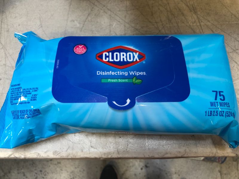 Photo 2 of PACK OF 6 - Clorox Disinfecting Wipes, Bleach Free Cleaning Wipes, Fresh Scent, Moisture Lock Lid