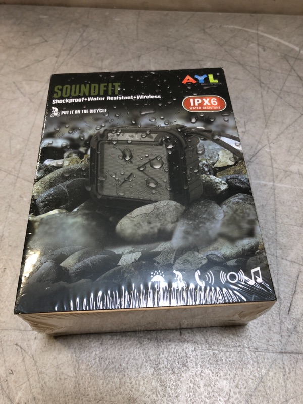 Photo 1 of AYL Soundfit Bluetooth Shower Speaker - Certified Waterproof - Wireless, Easy Pairing with All Bluetooth Devices, Phones, Tablets, Computers (Green)
