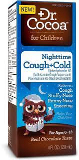 Photo 1 of  Dr. Cocoa Cough and Cold Nighttime Medication, 4 Fluid Ounce exp - 06/2022