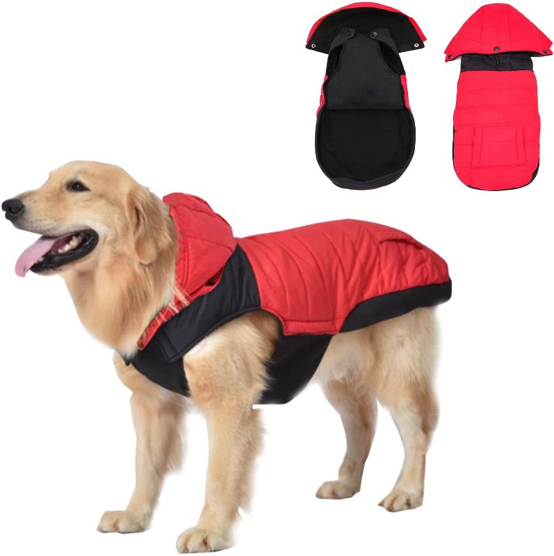 Photo 1 of Fragralley Dog Hoodies Clothes Pet Winter Coat for Small Medium Large Dogs, Anxiety Vest, Waterproof and Windproof MEDIUM