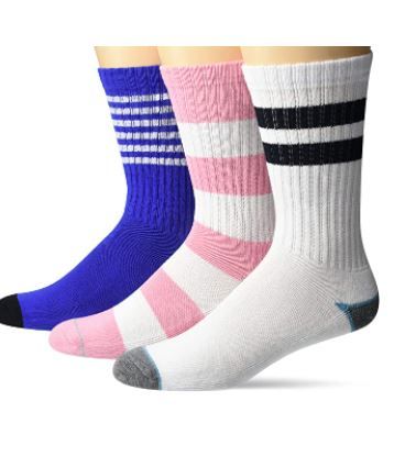 Photo 1 of Goodthreads Men's 3-Pack Striped Ribbed Crew Sock - SIZE 8 - 12 
