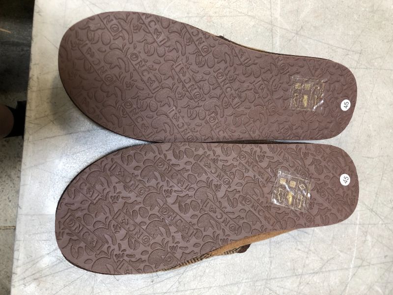 Photo 1 of ONCAI men's slippers w on dark brown size 11