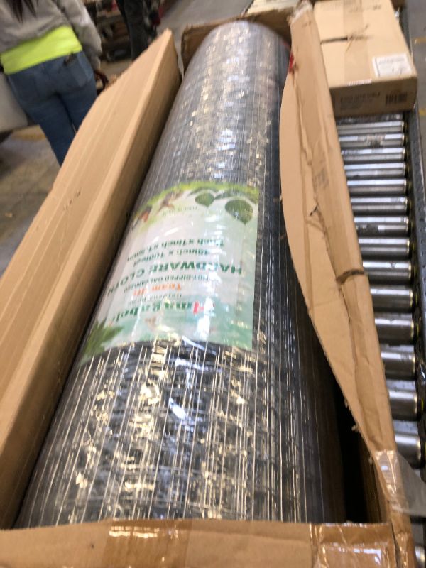 Photo 3 of Amagabeli 48x100 Hardware Cloth 1 Inch Square Galvanized Chicken Wire Galvanizing After Welding Fence Mesh Roll Raised Garden Bed Plant Supports Poultry Netting Cage Snake Fence 17 GAUGE
