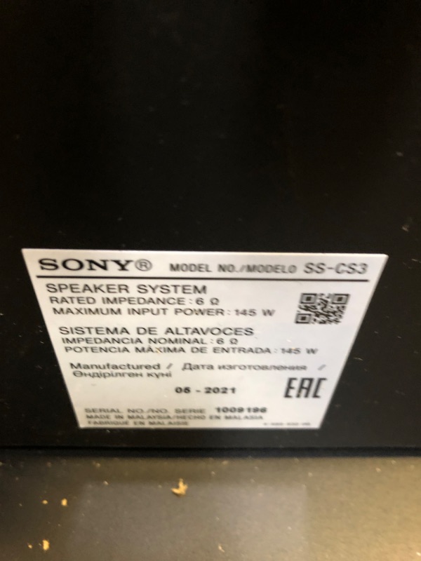 Photo 4 of Sony SSCS3 3-Way Floor-Standing Speaker (Single) - Black