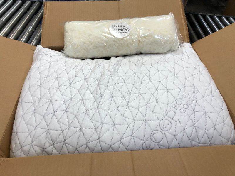 Photo 1 of Coop Home Goods Original Loft Pillow King Size Bed Pillows for Sleeping - Adjustable Cross Cut Memory Foam Pillows - Washable White Cover from Bamboo Rayon - CertiPUR-US/GREENGUARD Gold Certified
