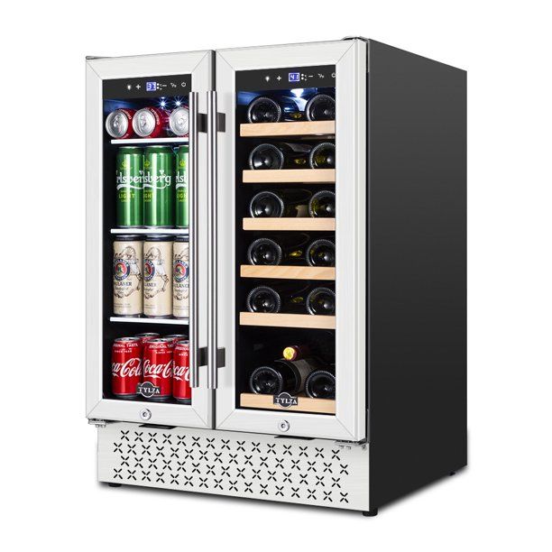 Photo 1 of TYLZA 24 inch Built-in Beverage and Wine Cooler, Hold 18 Bottles and 57 Cans

